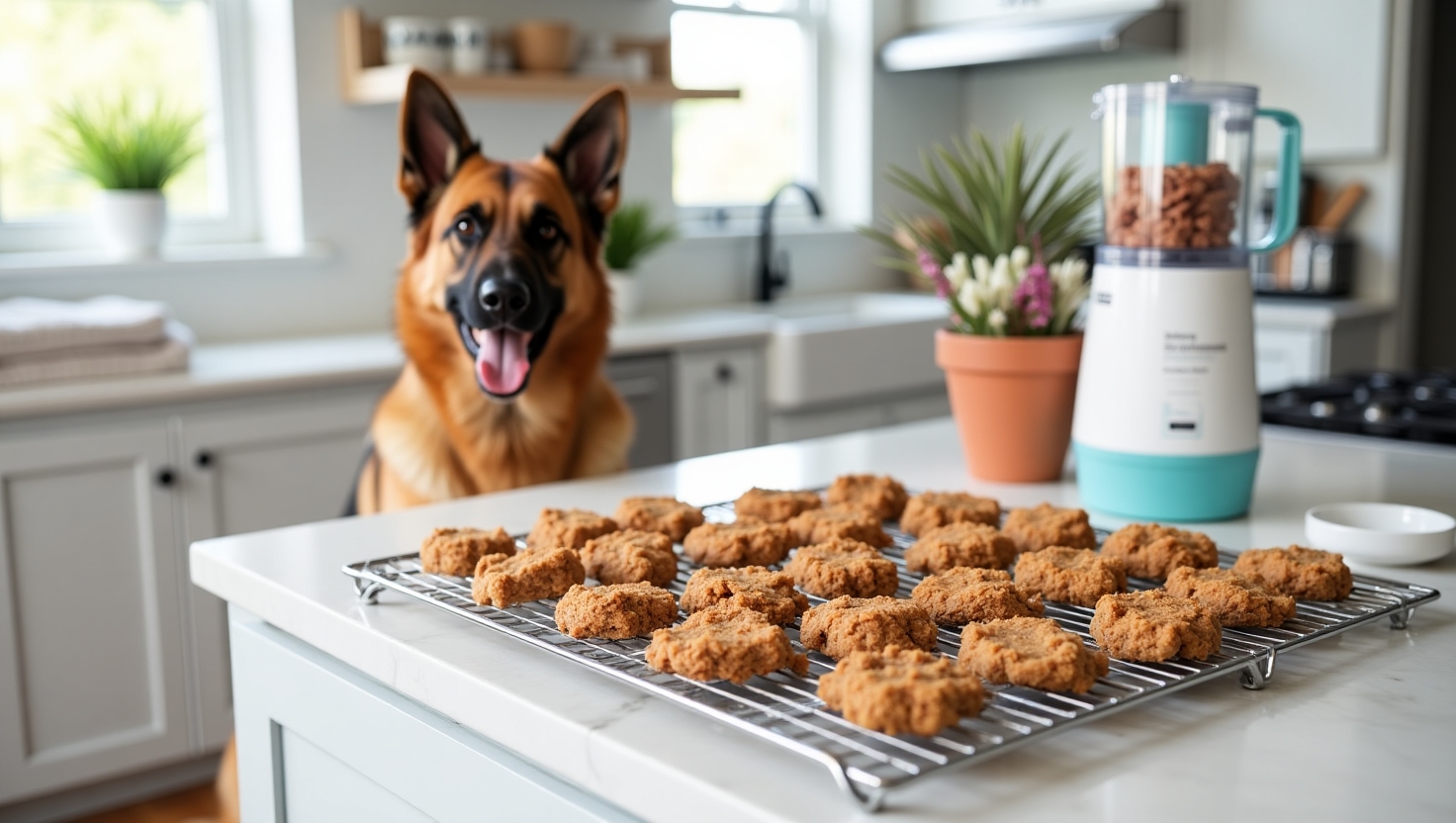 Healthy homemade dog food in a bowl