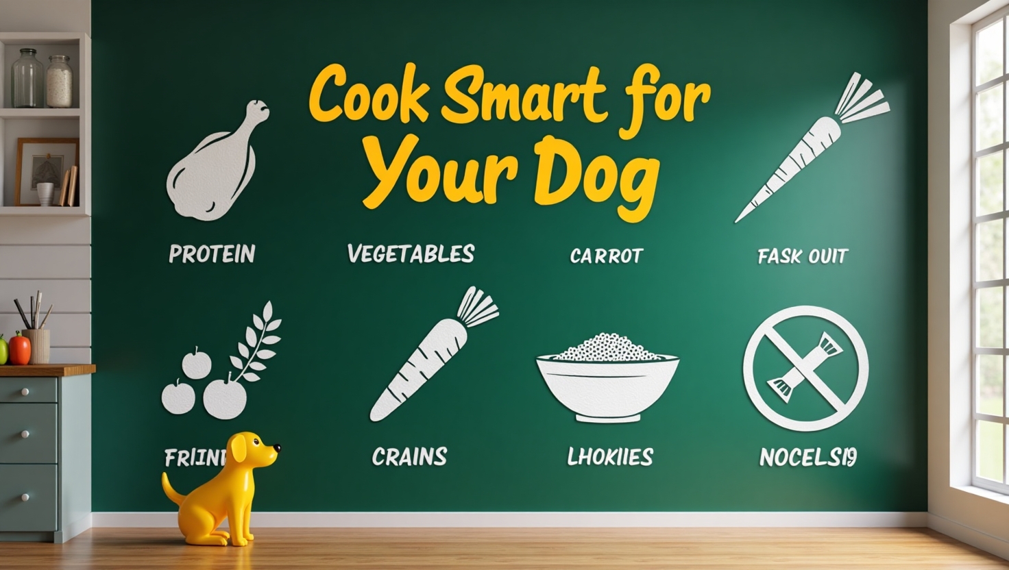 Easy homemade dog food with fresh vegetables